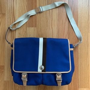 Coach Blue Canvas Messenger Bag